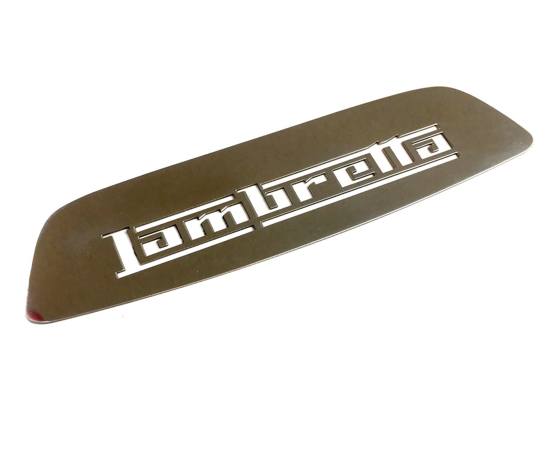 Lambretta Series 3 Rear Frame Badge Insert Lambretta Laser Cut Stainless Steel