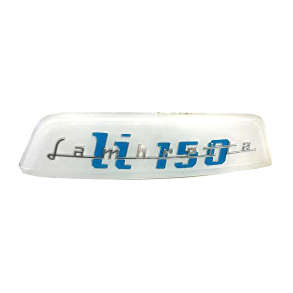 Lambretta Series 3 Li 150 Italian Rear Frame Badge Insert Li 150 Silver & White