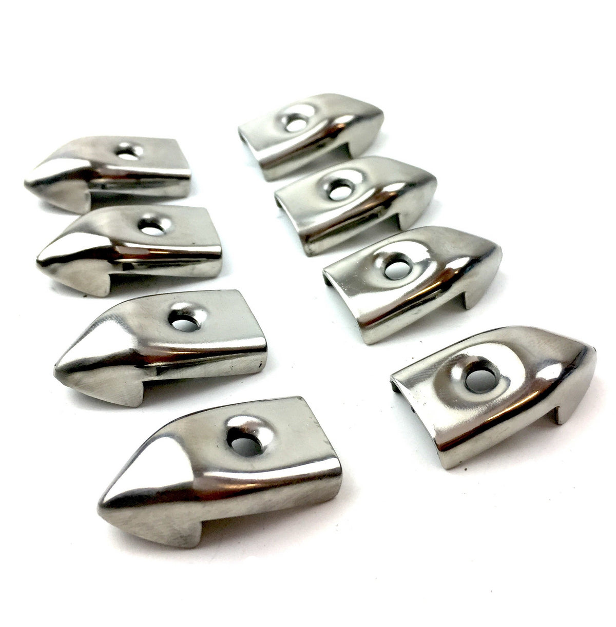 Lambretta Series 3 Li SX TV Floor Runner End Caps Stainless Steel