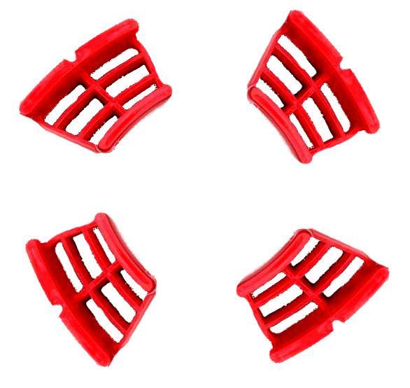 Lambretta S2-3 Li GP SX TV Disc Brake Hub Window Cover Set - Red