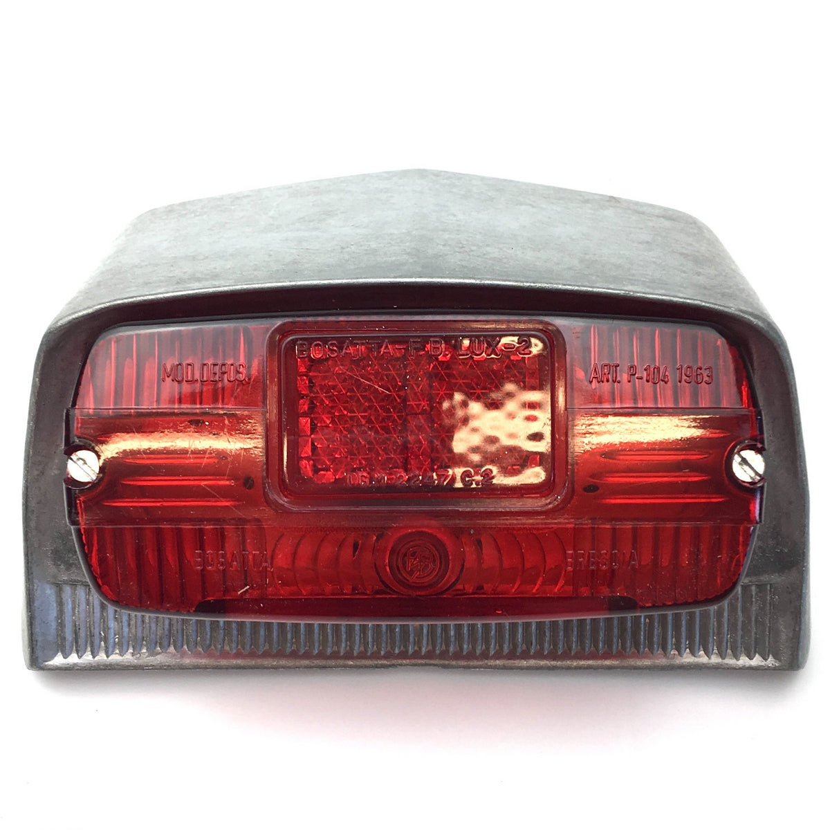Lambretta Series 3 Li SX Rear Light Unit  Bare Metal - Quality