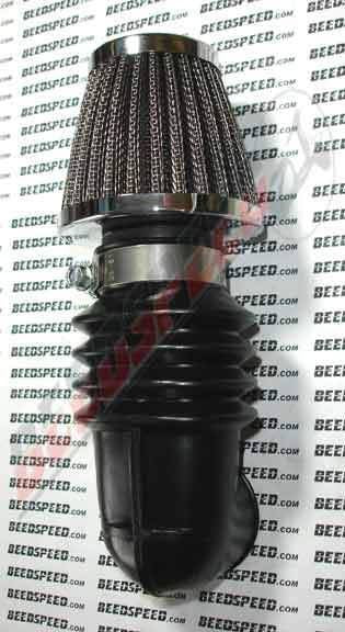 Lambretta Air Filter Hose 22mm with K&N Style Filter 22/30mm