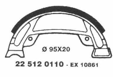 Brake Shoes 22 512 0110