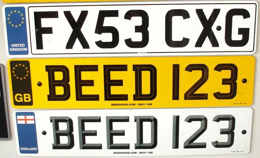 Numberplate - Car - Rear - 20.5x4.75 + Logo