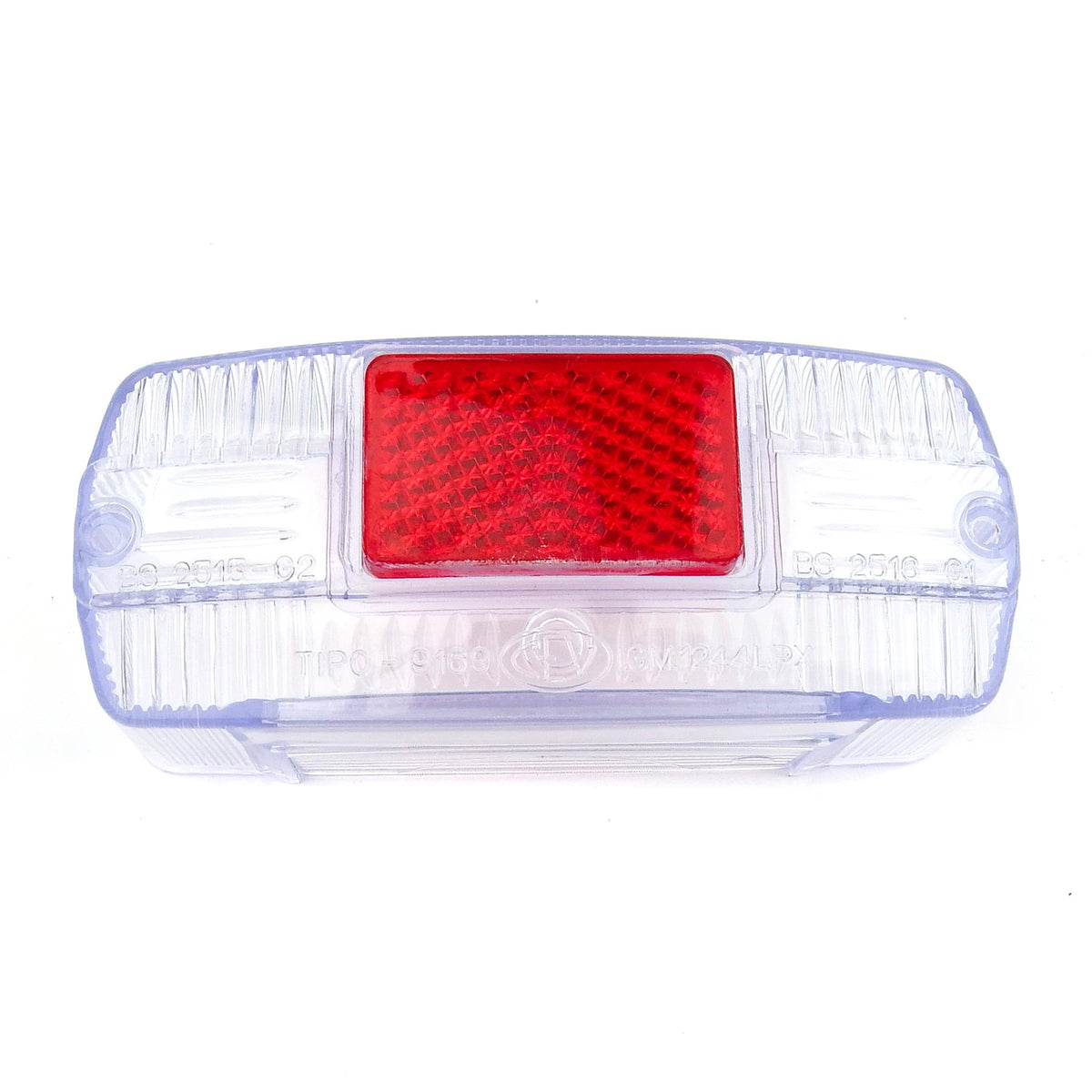Lambretta Series 3 Li SX Rear Light Lens CEV - Clear with Red Reflector