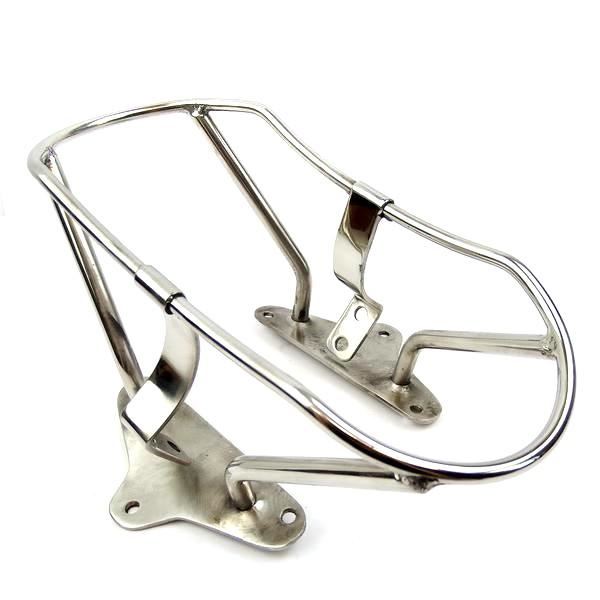 Lambretta Series 3 Li GP SX TV Inside Leg Shield 'Inline' Spare Wheel Carrier - Stainless Steel
