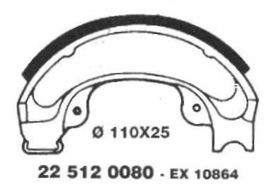 Brake Shoes 22 512 0080