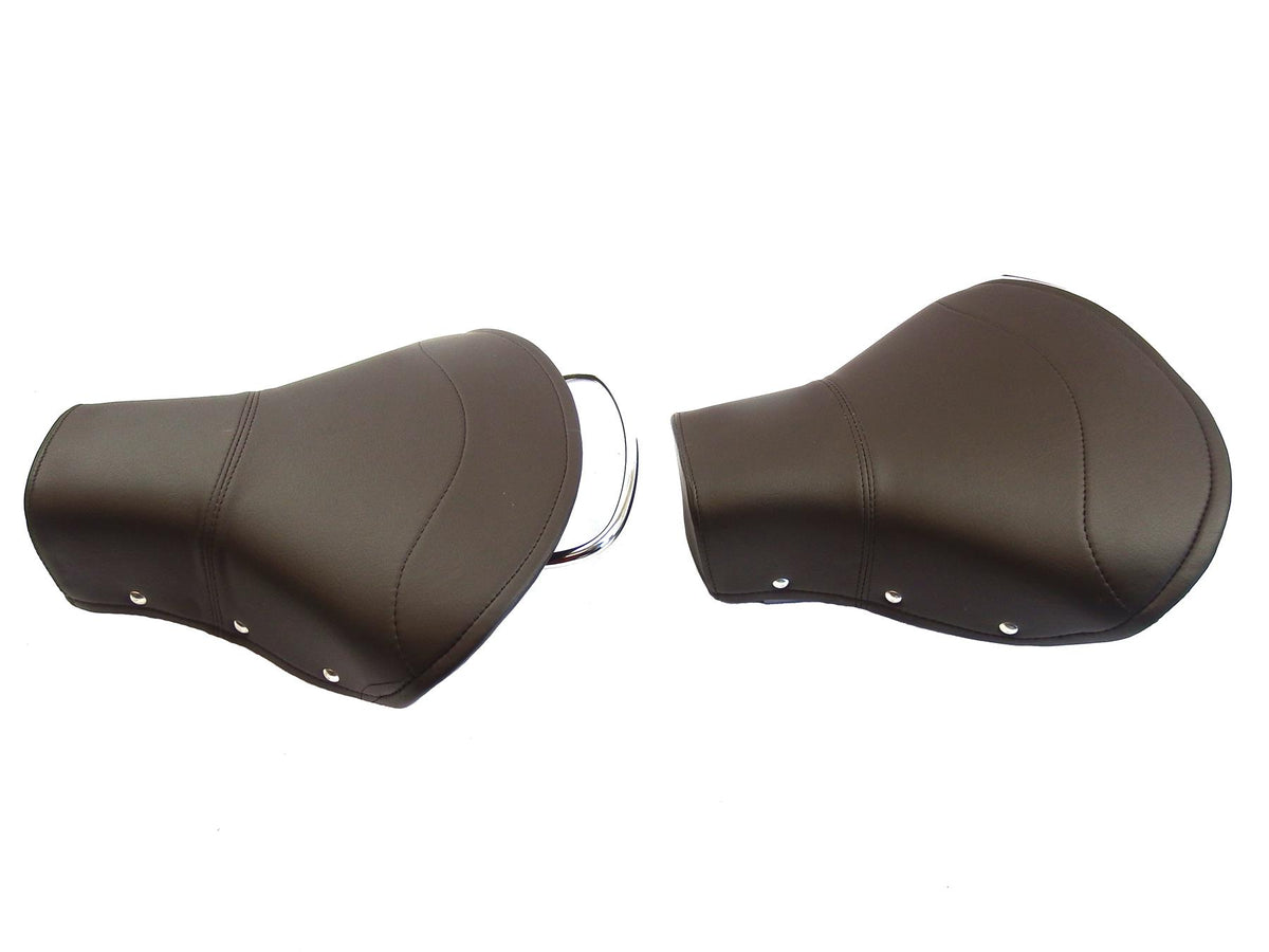 Lambretta Series 1 2 3 Li GP SX TV Single Saddles Seats Set Front & Rear - Dark Brown
