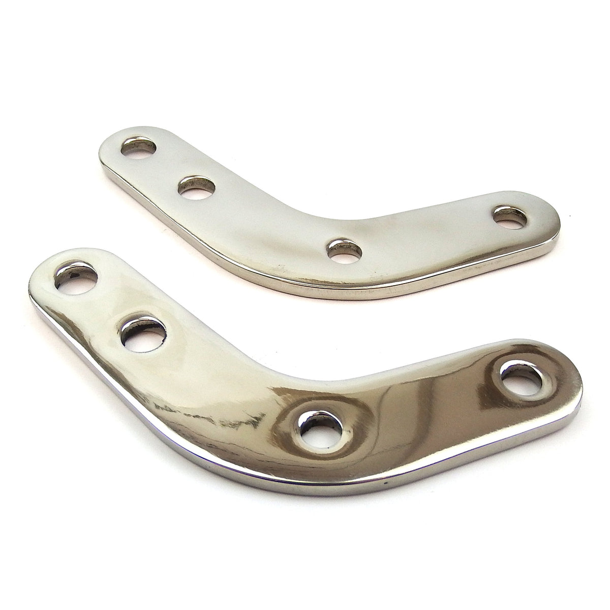 Vespa PX PE T5 Under Headset Mirror Brackets - Polished Stainless Steel
