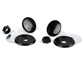 Vespa PX PK Headset Top Mirror Hole Cover Set Black Ø22mm