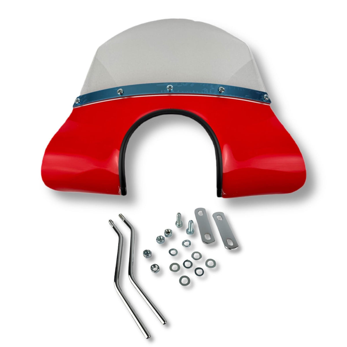 Vespa V50 V90 V100 Primavera ET3 MOD Style Flyscreen - Red