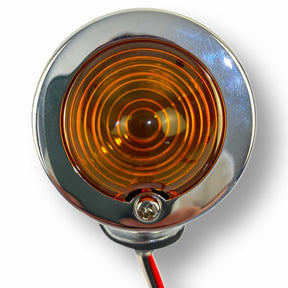 Vespa Lambretta Scooter Chrome Marker Bullet Light With Clamp- Blue Red Amber Clear Lenses