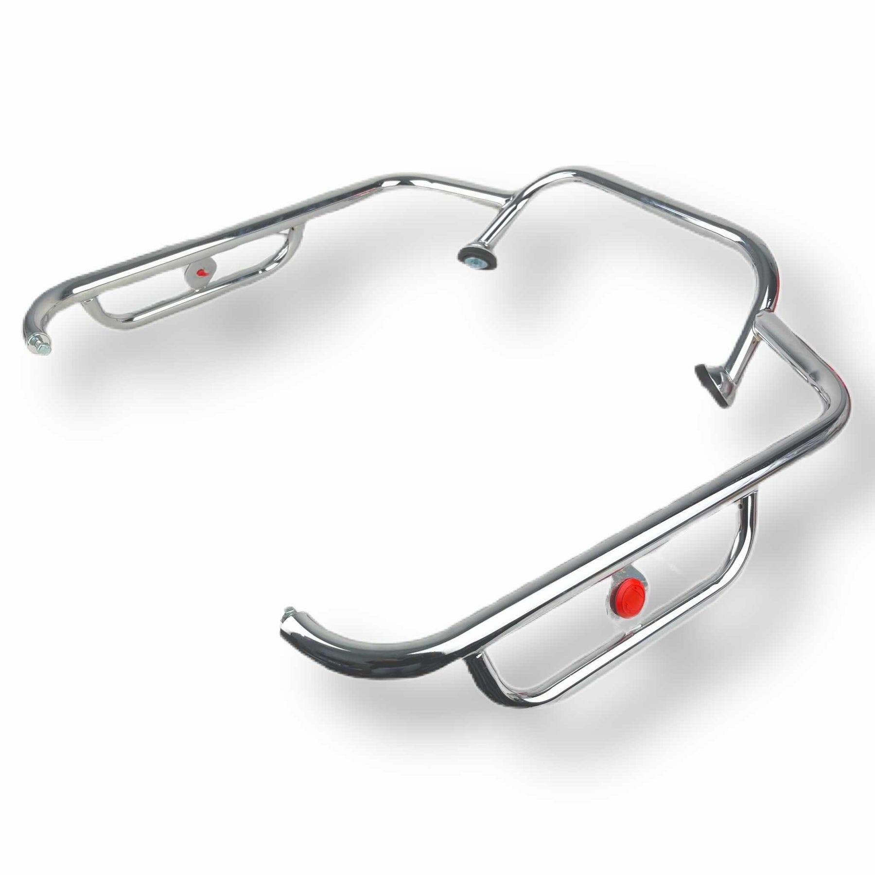Vespa PX PE T5 Lambretta Series 3 Cuppini 1 Piece Cuppini Chrome Front Crash Bar - Red