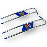 Lambretta Series 3 Li SX TV Side Panel Embellishers Protectors  - Blue
