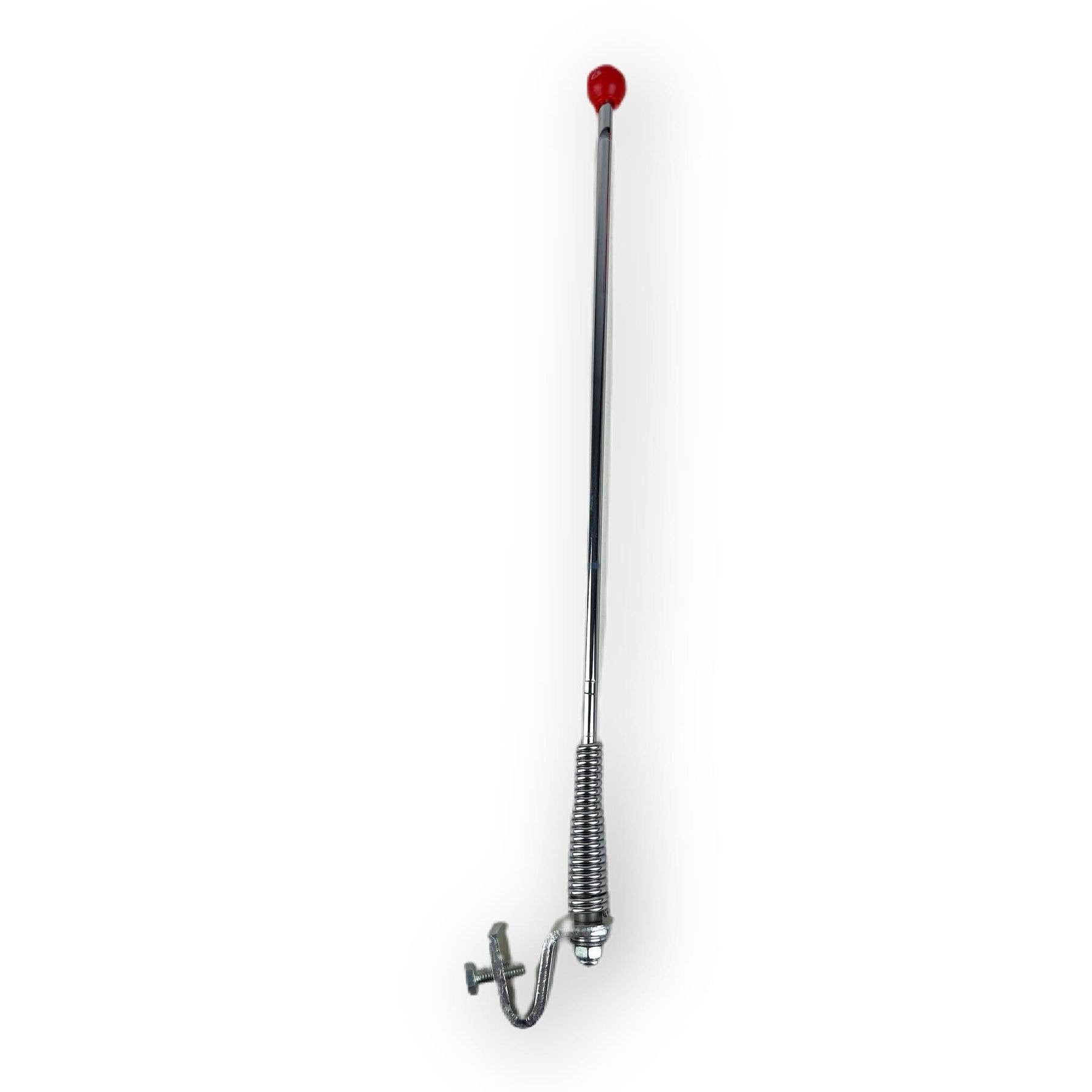 Vespa Lambretta Scooter Chrome Mini Aerial Flag Holder Pole - 23cm - Red Ball