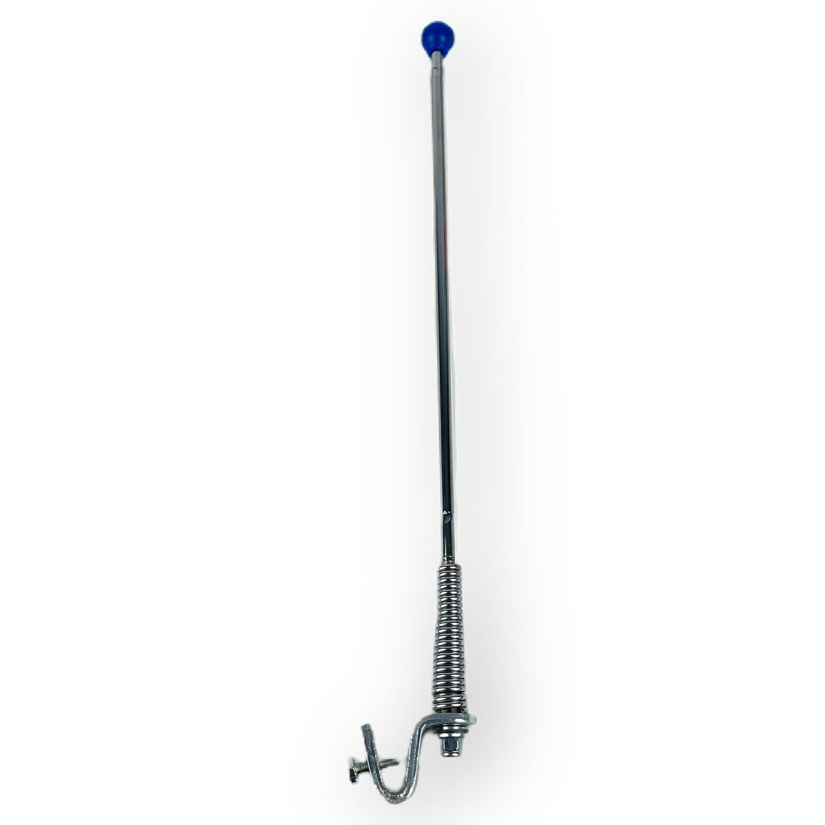 Vespa Lambretta Scooter Chrome Mini Aerial Flag Holder Pole - 23cm - Blue Ball