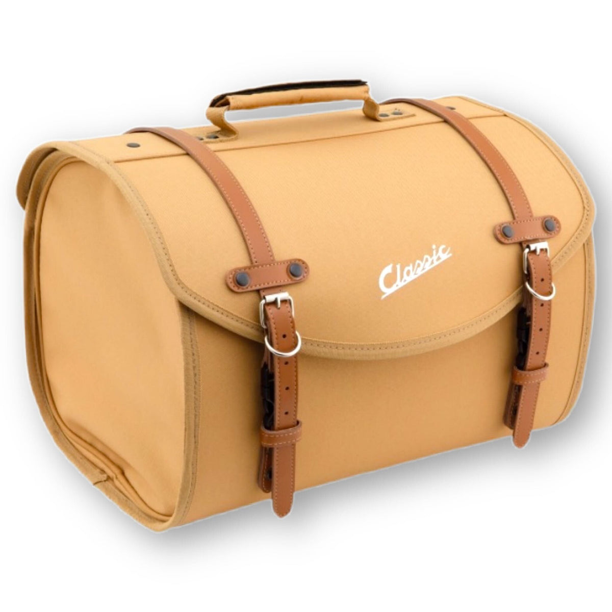 Vespa Lambretta Scooter PX GTS LX SIP Classic Large Top Rack Roll Bag Case 35L - Beige