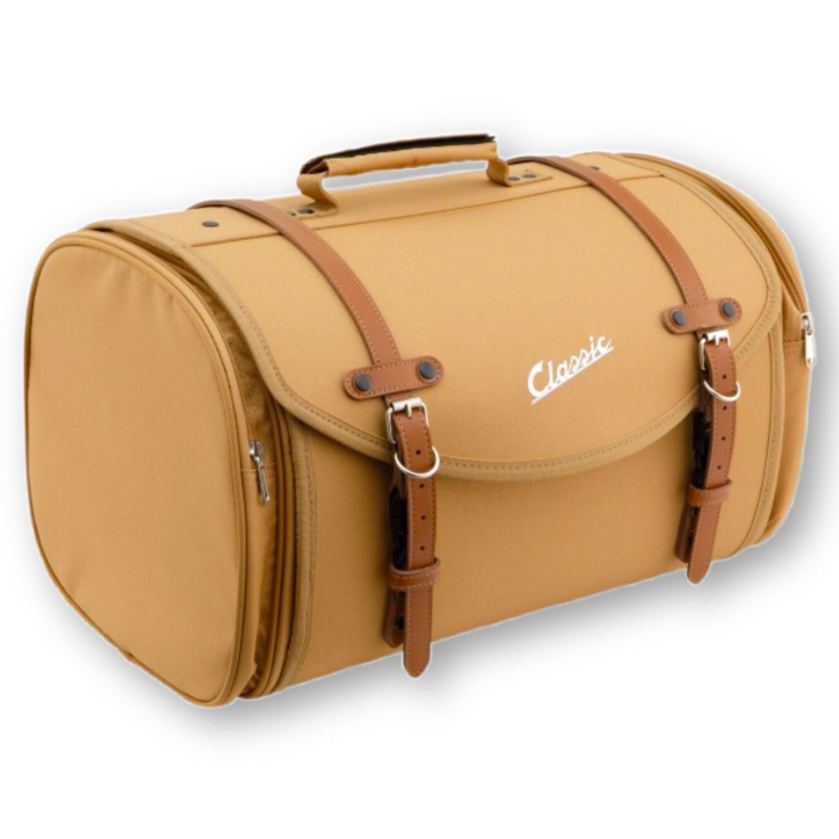 Vespa Lambretta Scooter PX GTS LX SIP Classic Large Top Rack Roll Bag Case 35L - Beige