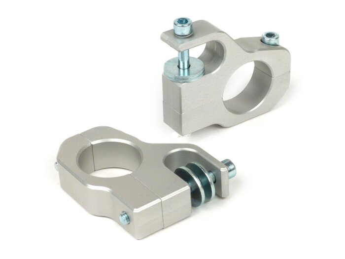 Lambretta Series 2 3 Li GP SX TV BGM Pro Clip On Shock Absorber Top Mount CNC Alloy - Silver