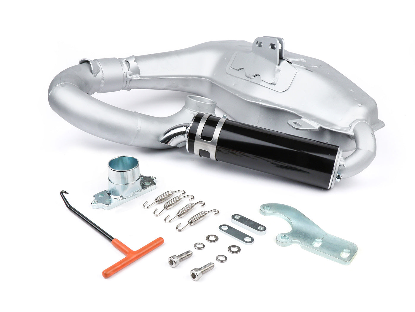 Lambretta Series 1 2 3 Li GP SX TV BGM PRO Clubman BigBox Sport Exhaust - Silver