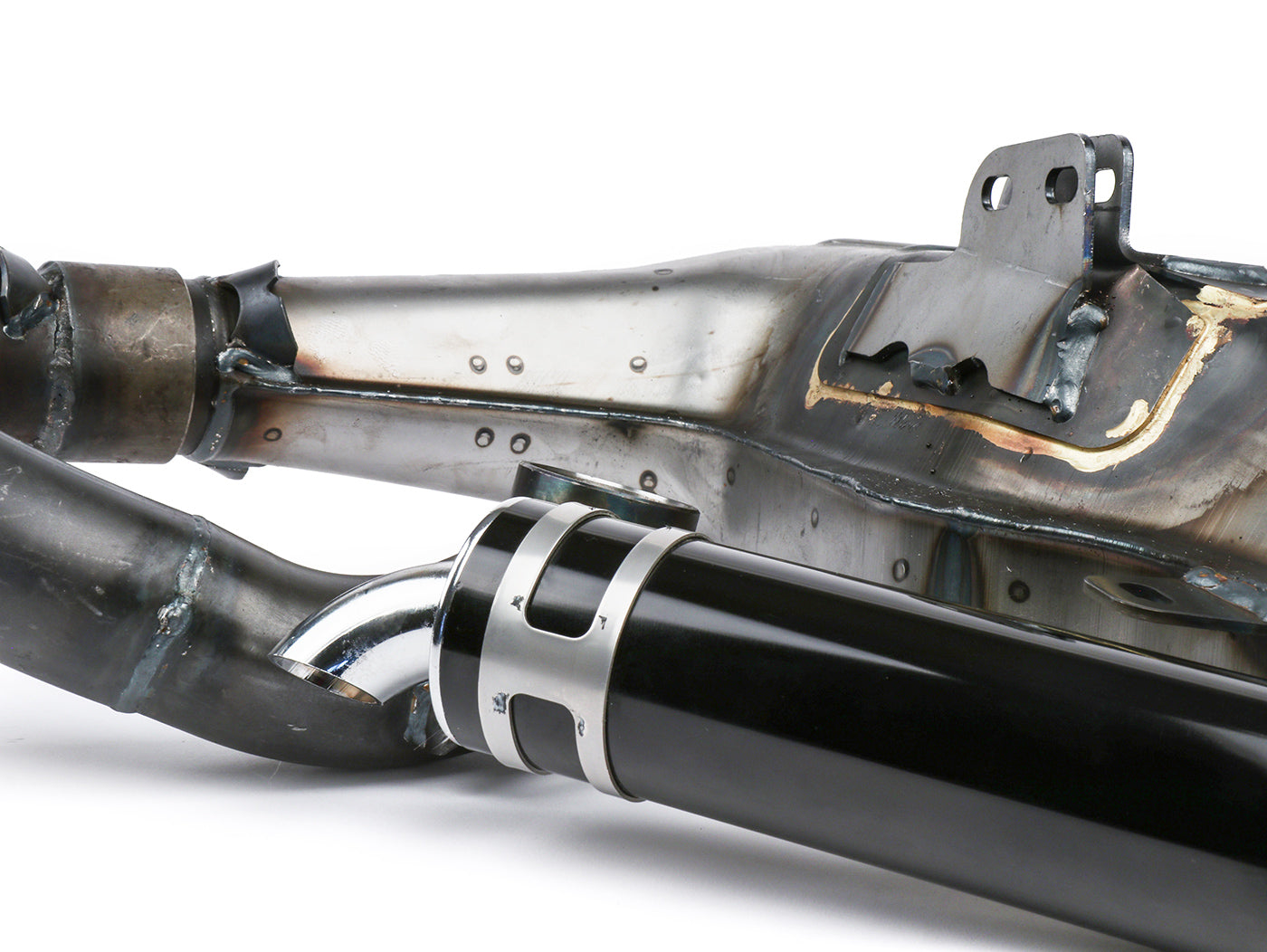 Lambretta Series 1 2 3 Li GP SX TV BGM PRO Clubman Sport Exhaust - Bare Metal