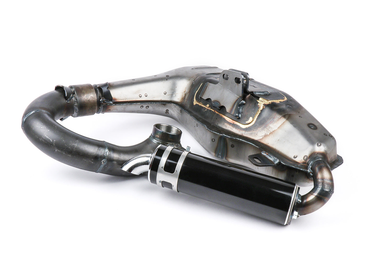 Lambretta Series 1 2 3 Li GP SX TV BGM PRO Clubman Sport Exhaust - Bare Metal