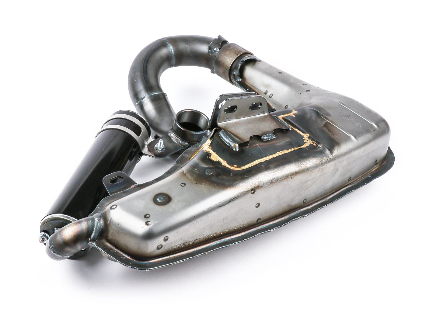 Lambretta Series 1 2 3 Li GP SX TV BGM PRO Clubman Sport Exhaust - Bare Metal
