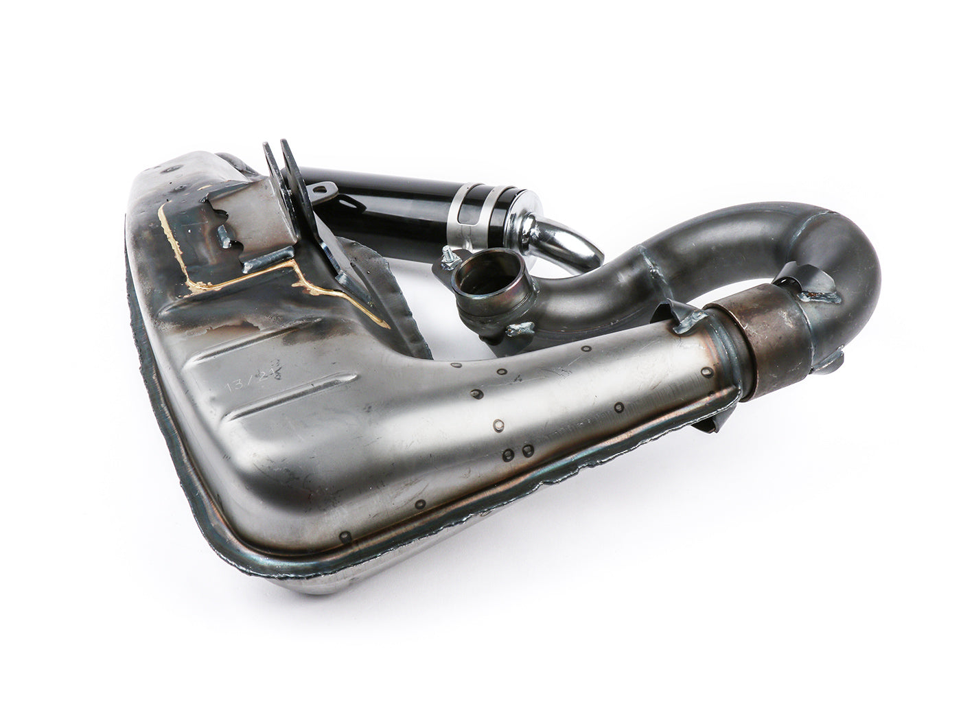 Lambretta Series 1 2 3 Li GP SX TV BGM PRO Clubman Sport Exhaust - Bare Metal