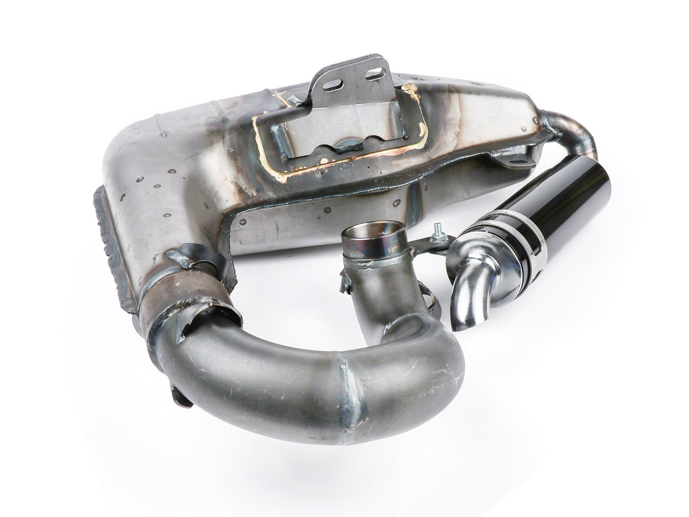 Lambretta Series 1 2 3 Li GP SX TV BGM PRO Clubman Sport Exhaust - Bare Metal