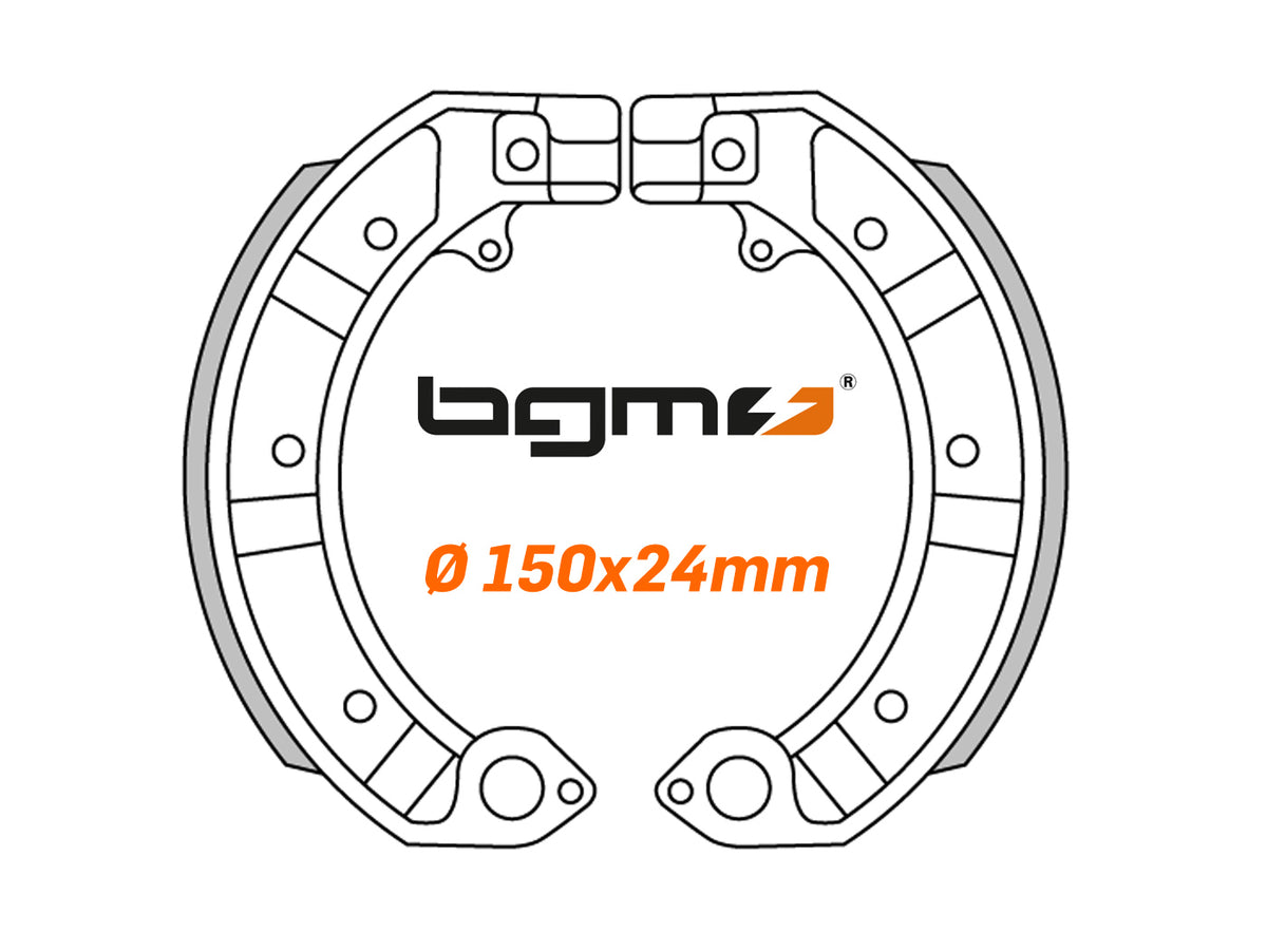 Vespa PX PK T5 Rally Sprint GT/R BGM PRO Brake Shoes Ø=150x24mm