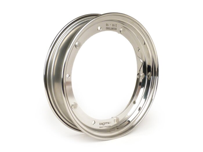 Vespa PX Rally Super Sprint LML V50 PK 10" BGM PRO Wheel Rim - Polished Stainless Steel