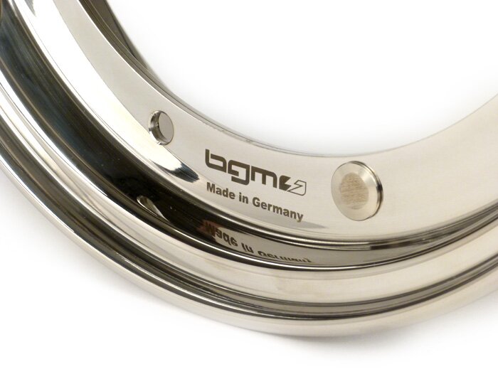 Vespa PX Rally Super Sprint LML V50 PK 10" BGM PRO Wheel Rim - Polished Stainless Steel