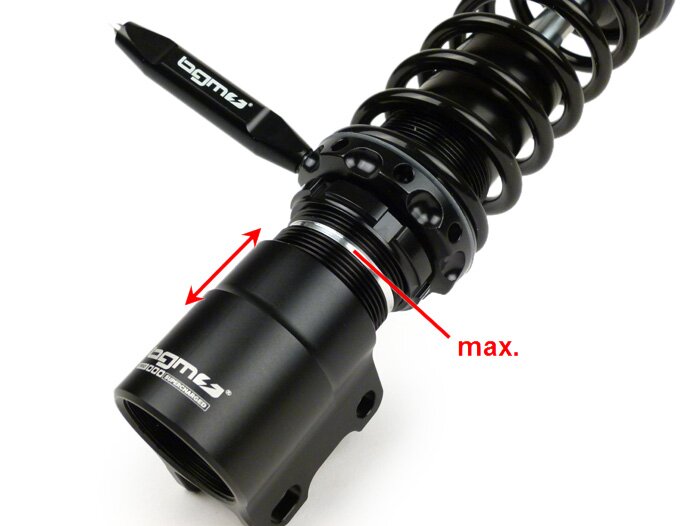 Vespa PX PE T5 BGM PRO SC/F1 Sport Front Shock Absorber - Black