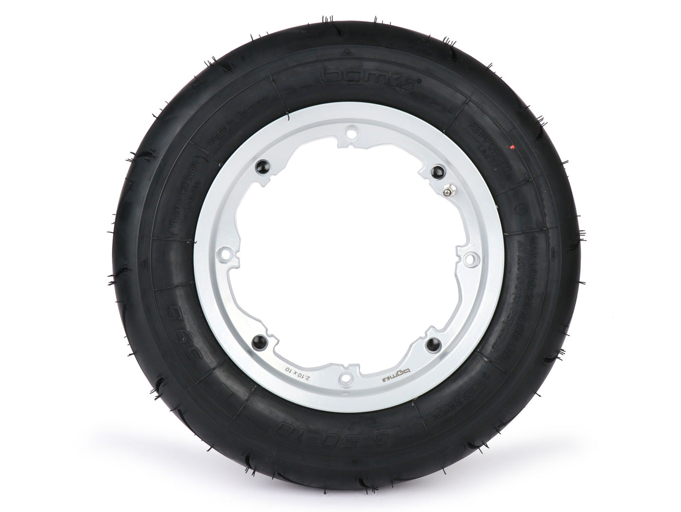Lambretta Series 1 2 3 Li GP SX TV BGM Sport Tubeless Wheel Rim and Tyre 3.50 x 10 inch - Silver