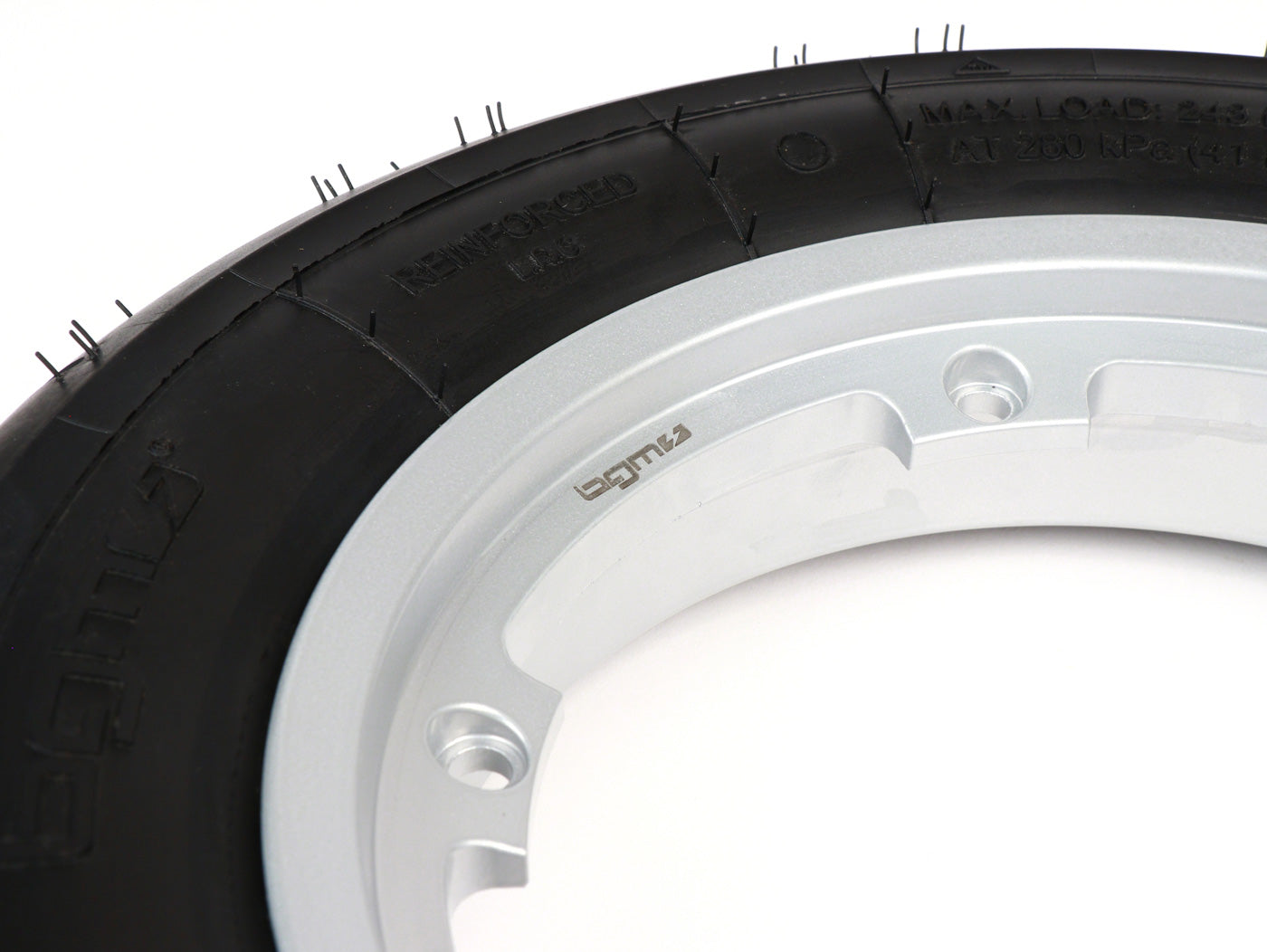 Vespa PX T5 V50 Super Sprint Rally BGM Sport Tubeless Wheel Rim and Tyre 3.50 x 10 inch - Silver