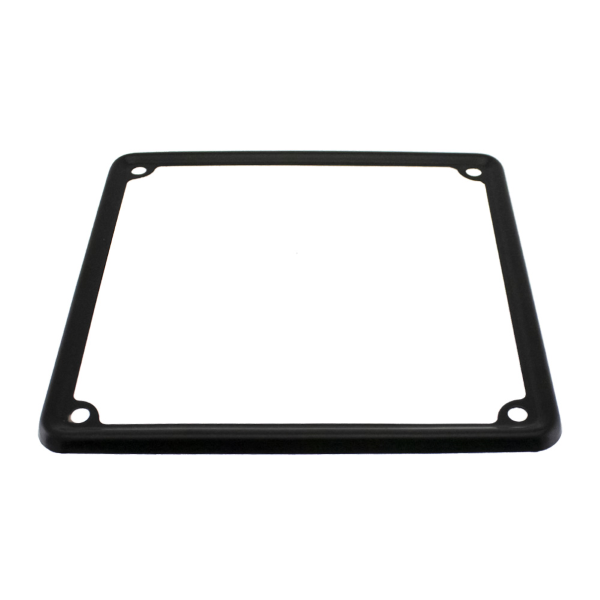 Vespa Lambretta Scooter Universal Number Plate Surround - Matt Black - 17cm x 17cm 6.5" x 6.5"