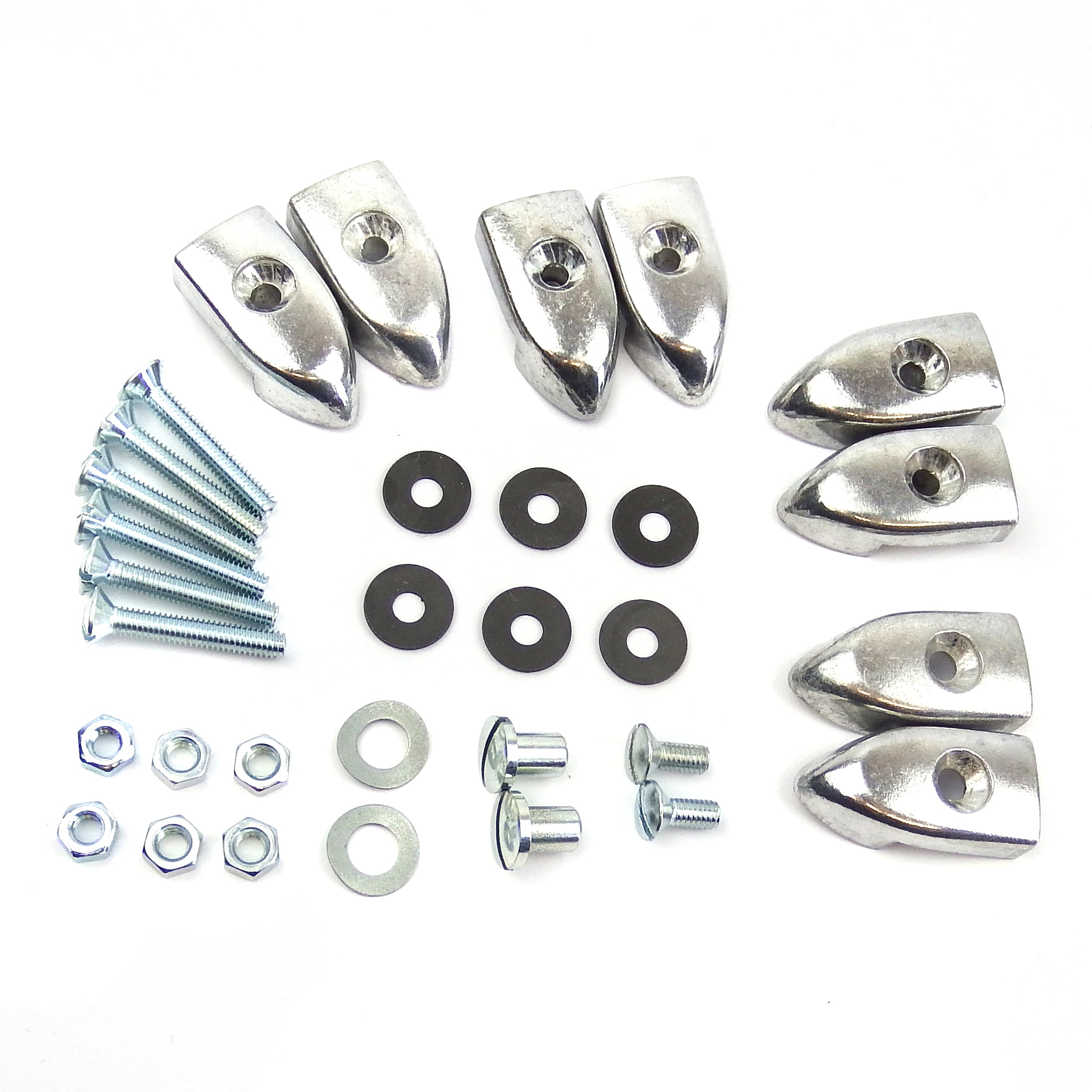 Lambretta GP Black Floor Runner Kit With Stainless Steel Channels & End Caps – Includes Fixings