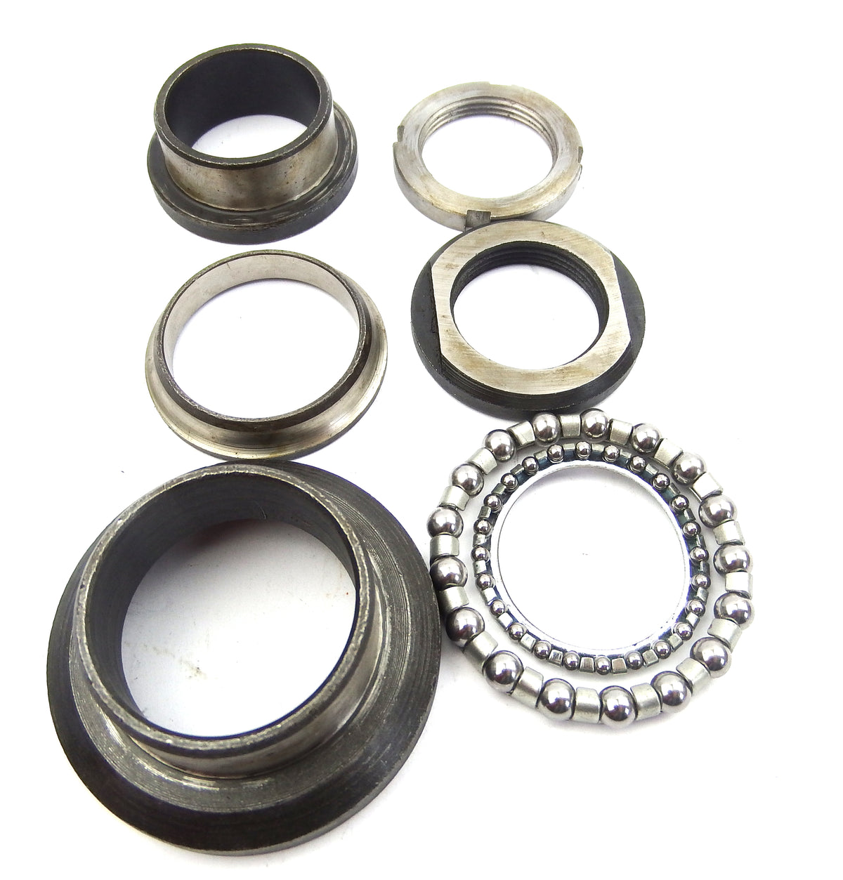 Lambretta Series 1 2 Early 3 Li TV Chrome Ring Steering Bearing Full Kit