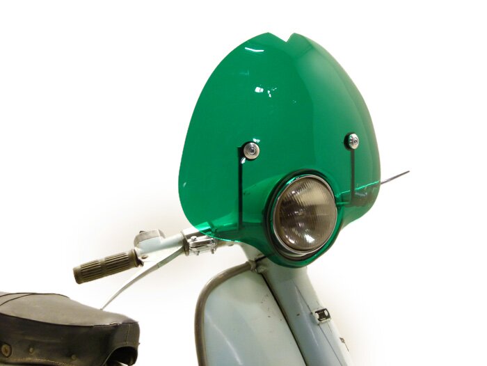 Lambretta Series 2 3 Li Bubble Screen Flyscreen Cuppini - Green