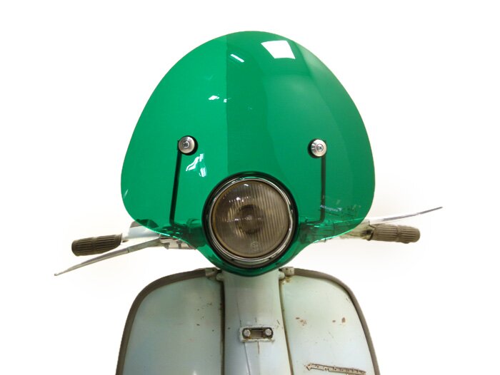 Lambretta Series 2 3 Li Bubble Screen Flyscreen Cuppini - Green