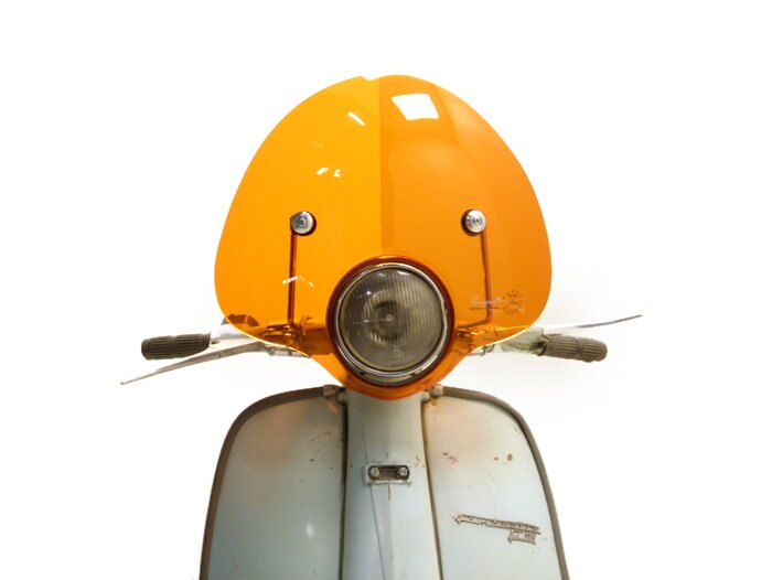 Lambretta Series 2 3 Li Bubble Screen Flyscreen Cuppini - Orange