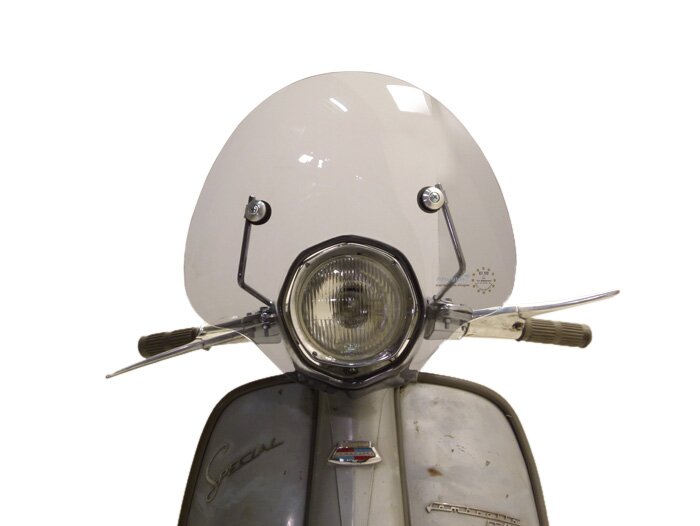 Lambretta Series 3 Li Special SX TV Bubble Screen Flyscreen Cuppini - Transparent Smoked