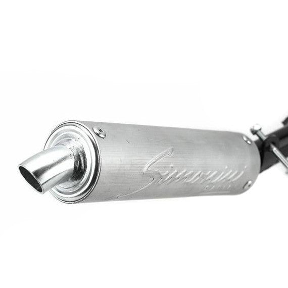 Vespa PX200 P200E Rally 200 Cosa 200 Simonini Sports Exhaust - Black with Silver End Can