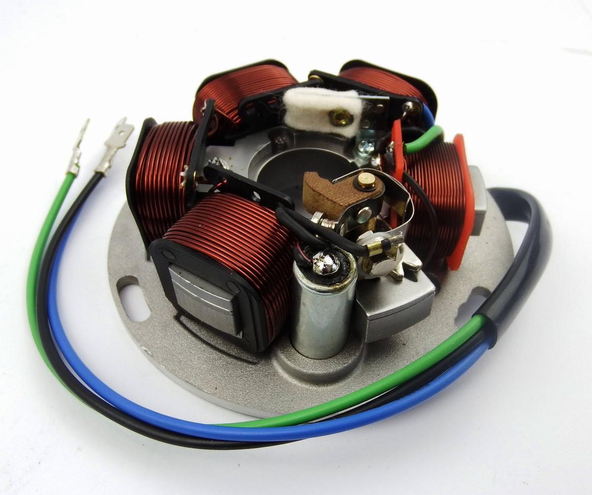 Vespa P125X PX150X BGM Original Points Stator Plate (Italian Version no Battery)