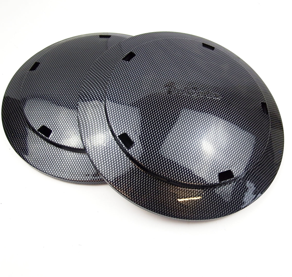 Wheel Disc Vespa T5 Carbon Fibre Effect Pair Includes Clips