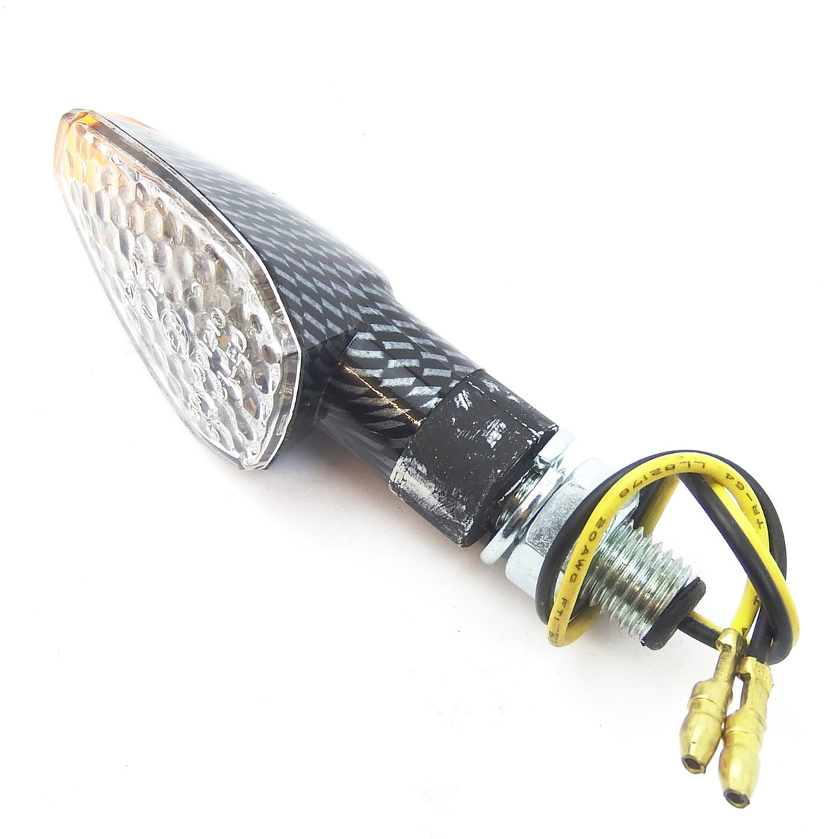 Short LED Indicators Carbon Fibre Look