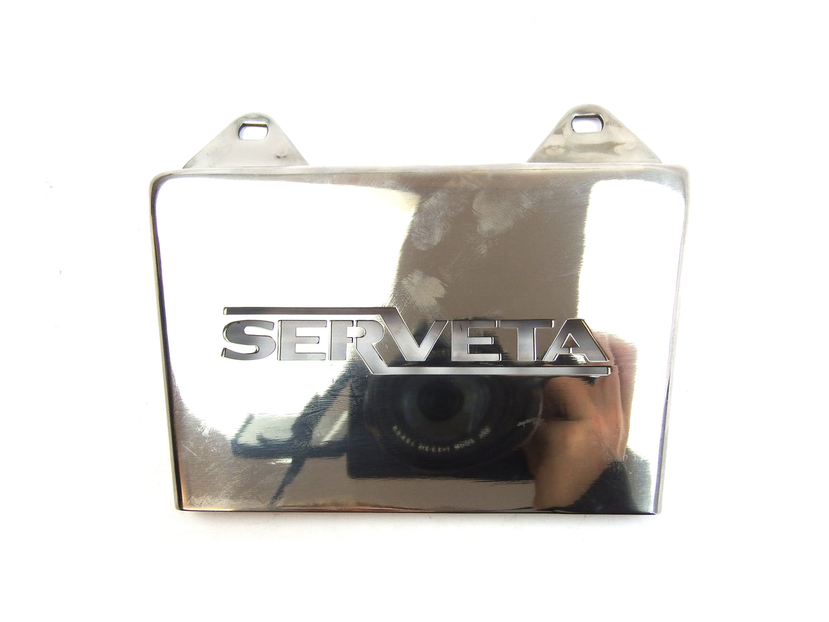 Lambretta Serveta Laser Cut Rear Mudflap - Polished Stainless Steel