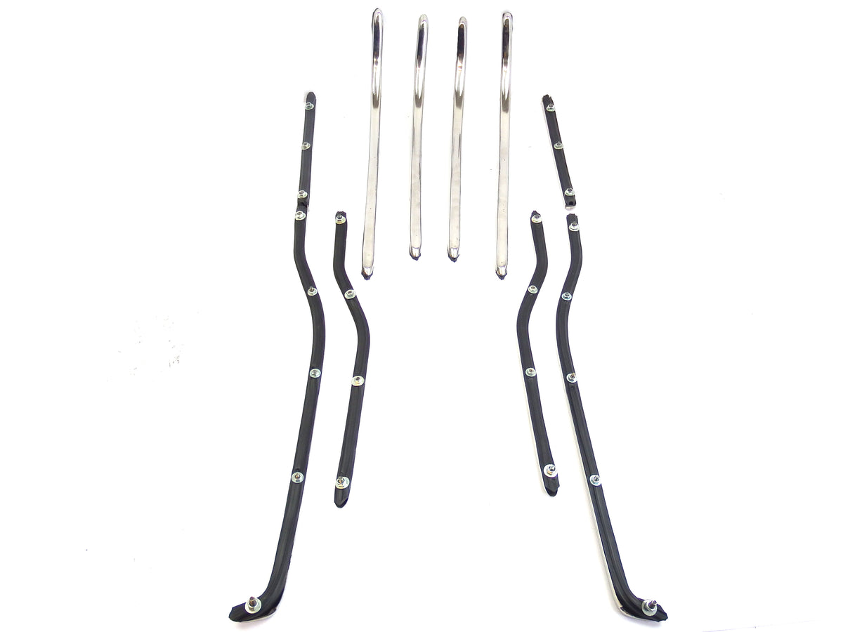 Lambretta Series 3 Li TV SX Floor Runner Set (Front & Rear) - Polished Stainless Steel