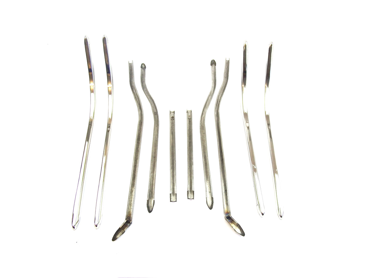 Lambretta Series 3 Li TV SX Floor Runner Set - Stainless Steel