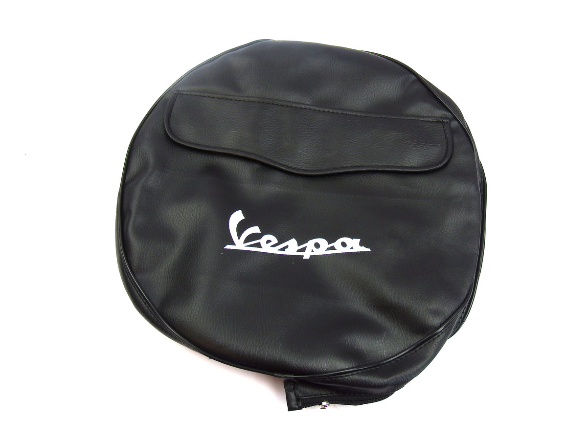 Vespa PX T5 V50 GS Rally Super Sprint Spare Wheel Cover with Pocket & Logo - Made to Order Custom Colours